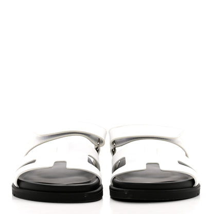 Hermes Calfskin Womens Chypre Sandals 37 White 2 of 9