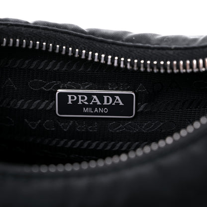 Prada Tessuto Nylon Saffiano Mini Re-Edition 2005 Bag Black 6 of 6