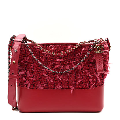 Chanel Tweed Calfskin Medium Gabrielle Hobo Pink 1 of 10