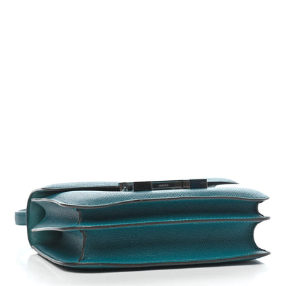 Hermes Epsom Enamel Constance 18 Vert Bosphore 4 of 9