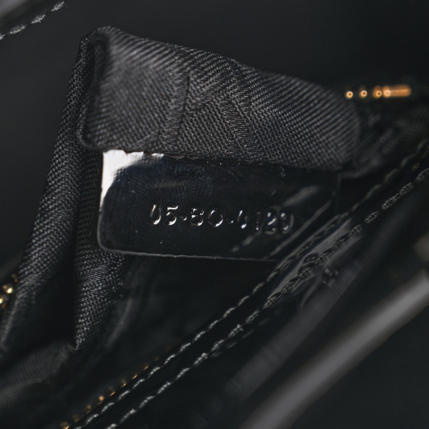 Patent Cannage Mini Lady Dior Black