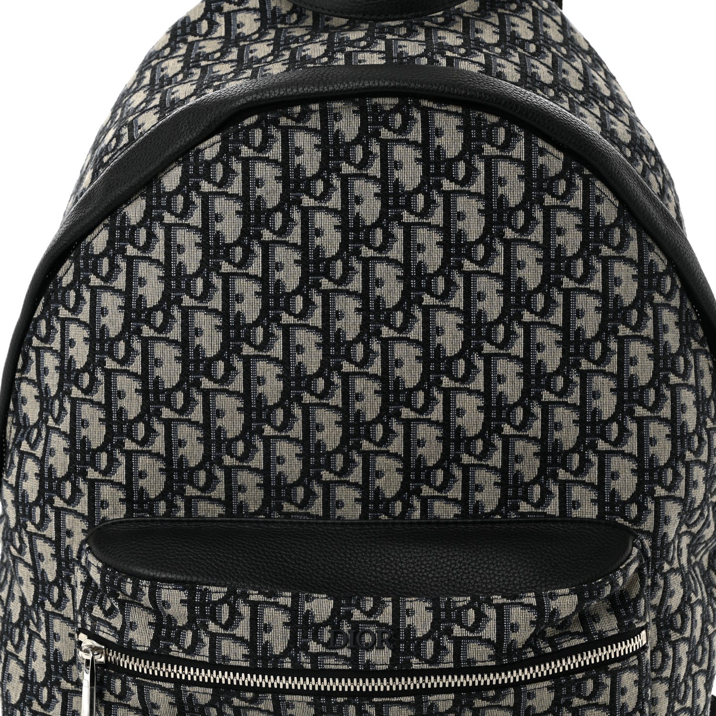 Oblique Calfskin Rider Backpack Beige Black