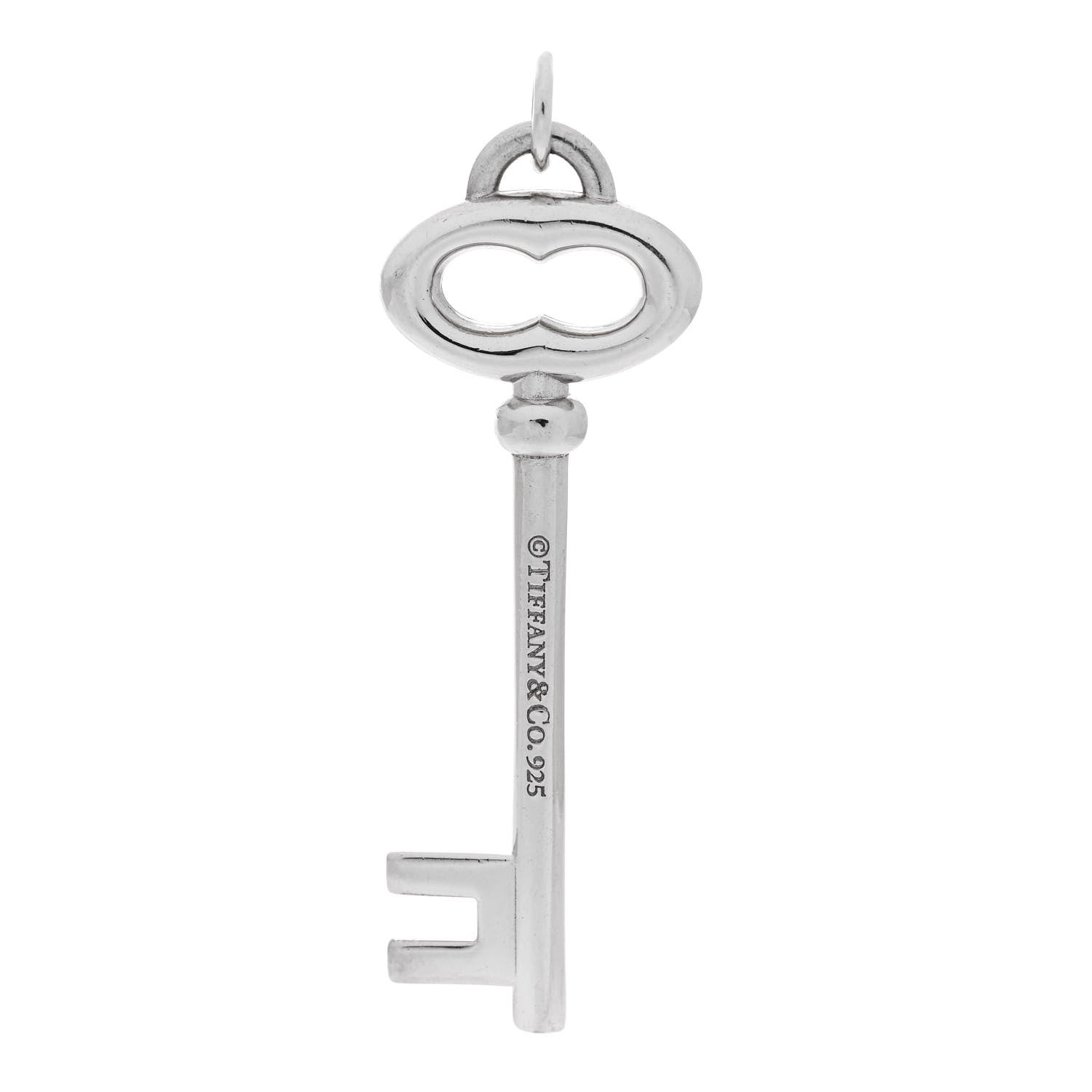 Tiffany Sterling Silver Oval Key Pendant 3 of 4