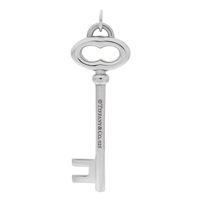 Tiffany Sterling Silver Oval Key Pendant 3 of 4