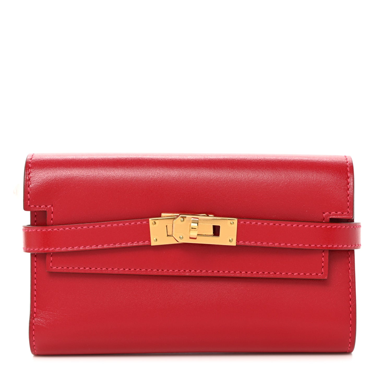 Tadelakt Kelly Medium Wallet Rouge Vif