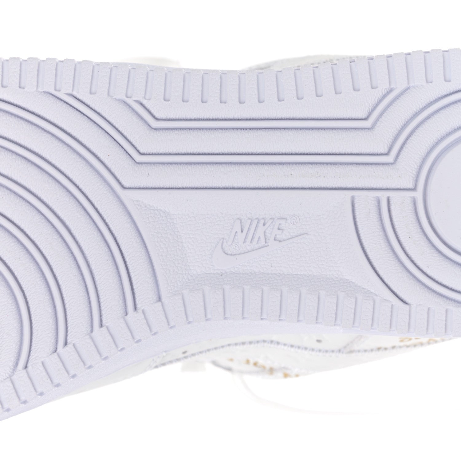 Louis Vuitton X NIKE AIR FORCE 1 Calfskin Monogram Mens Low Top Sneakers 9 White 8 of 17