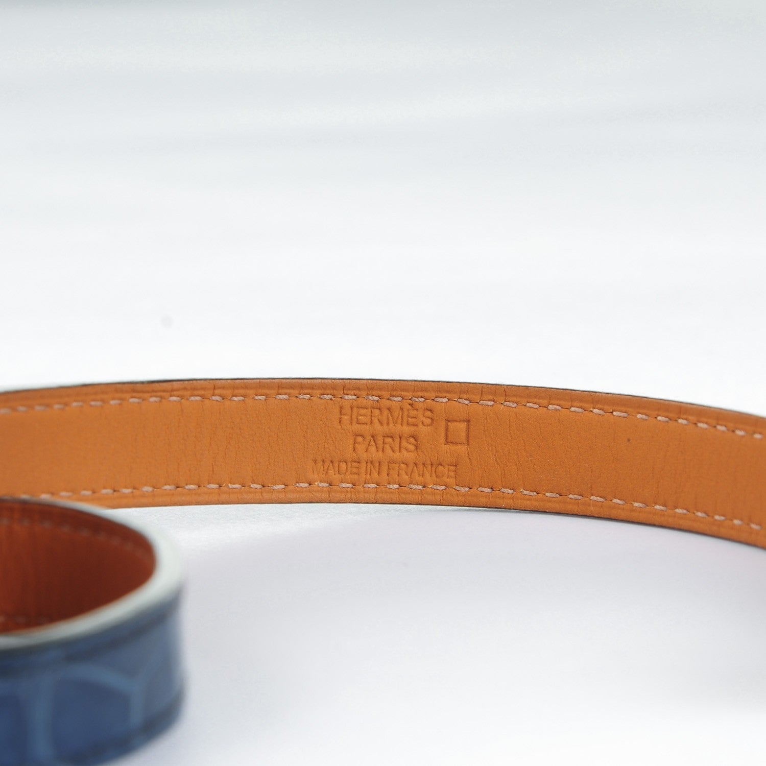 Hermes Shiny Alligator Kelly Double Tour Bracelet S Bleu Roi 4 of 7