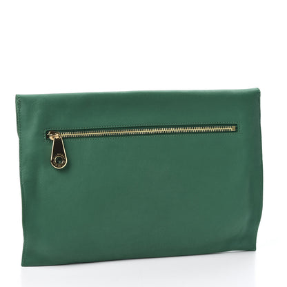 Mulberry Classic Grain Calfskin Willow Clutch Emerald 2 of 9