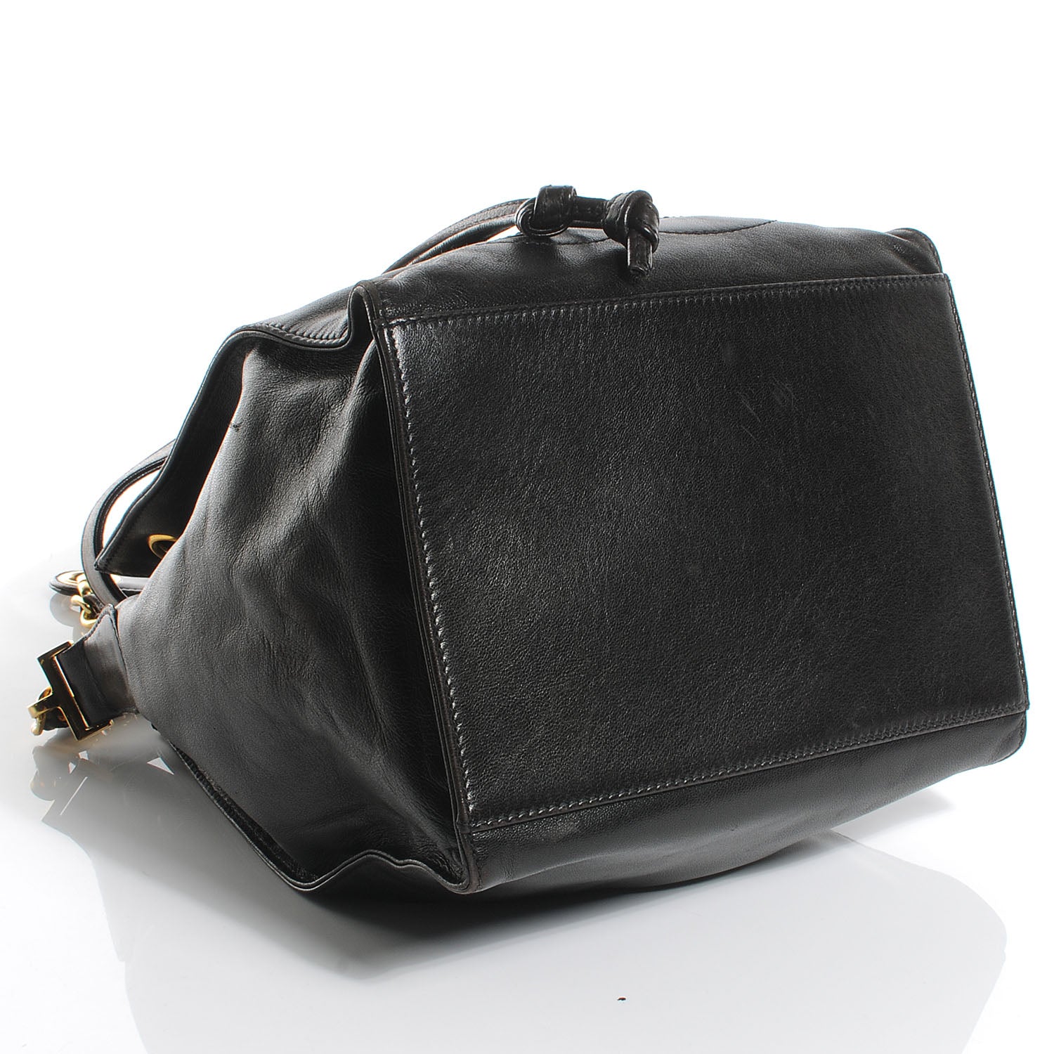 Chanel Lambskin Drawstring Shoulder Bag Dark Brown 4 of 8