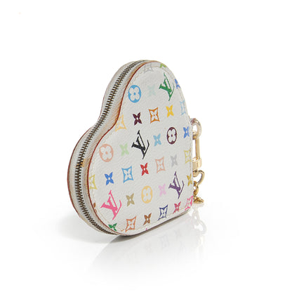 Louis Vuitton Monogram Multicolor Coeur Heart Coin Purse White 3 of 8