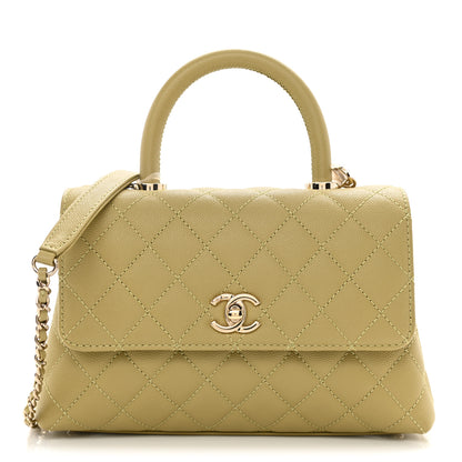 Chanel Caviar Quilted Mini Coco Handle Flap Light Green 1 of 10