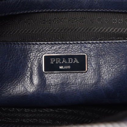 Prada Glace Calfskin Twin Pocket Tote Baltico 7 of 18