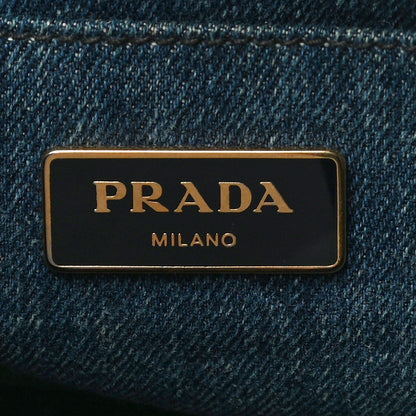 Prada Denim Small Logo Tote Avio 6 of 21