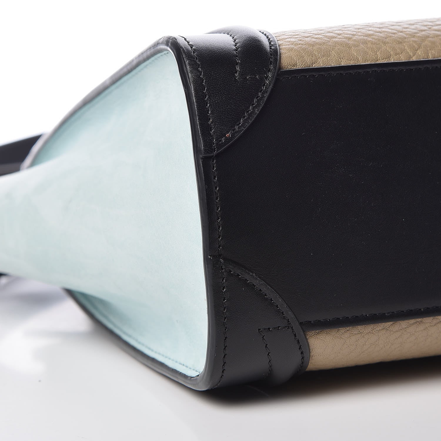 Celine Drummed Calfskin Nano Tri-Color Luggage Antarctic 10 of 11