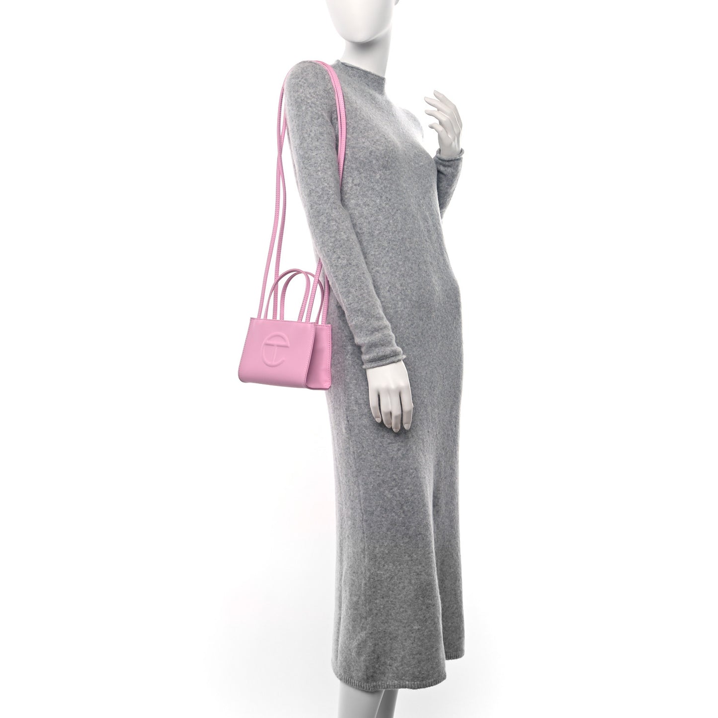 Vegan Leather Small Shopping Bag Bubblegum