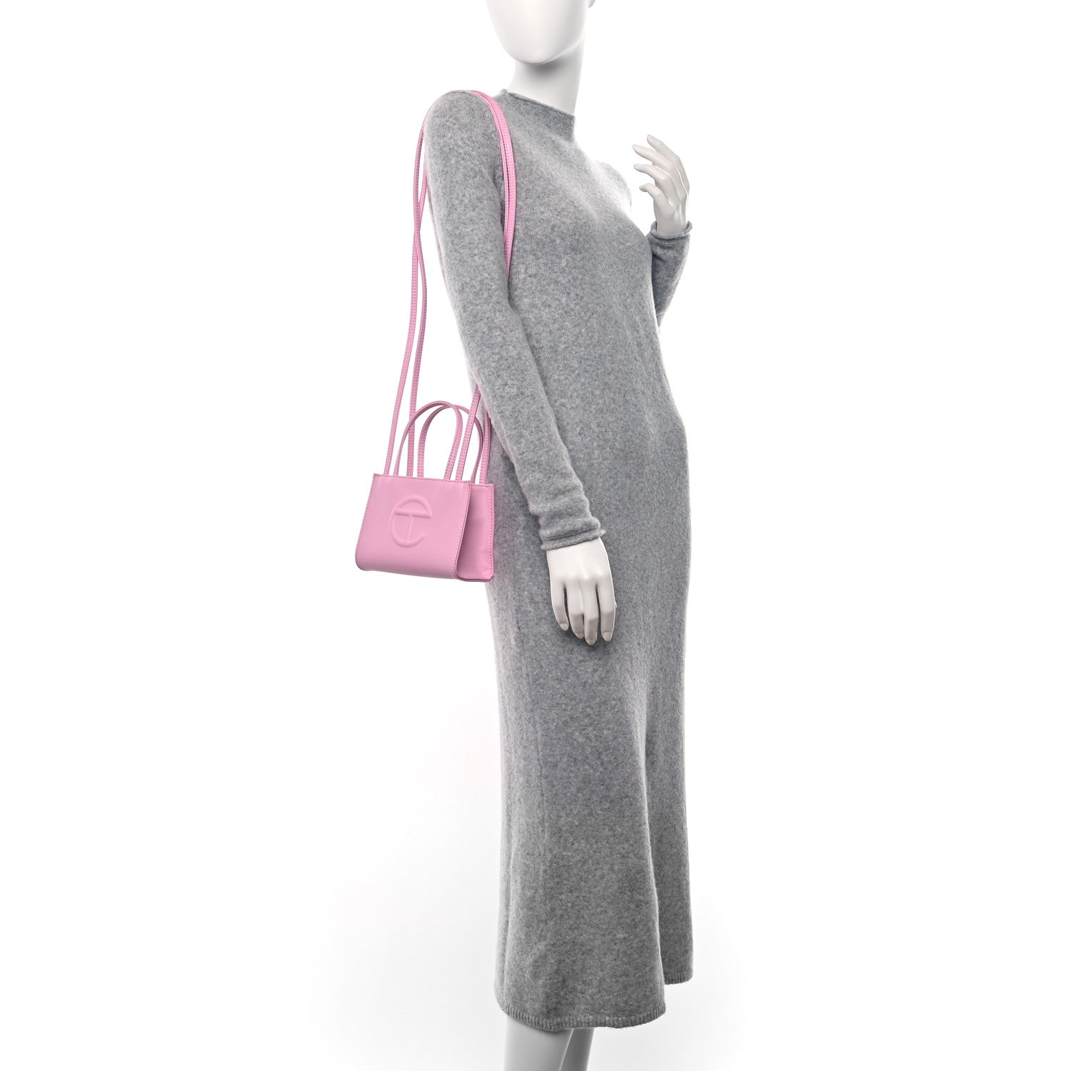 Telfar Vegan Leather Small Shopping Bag Bubblegum 2 of 9