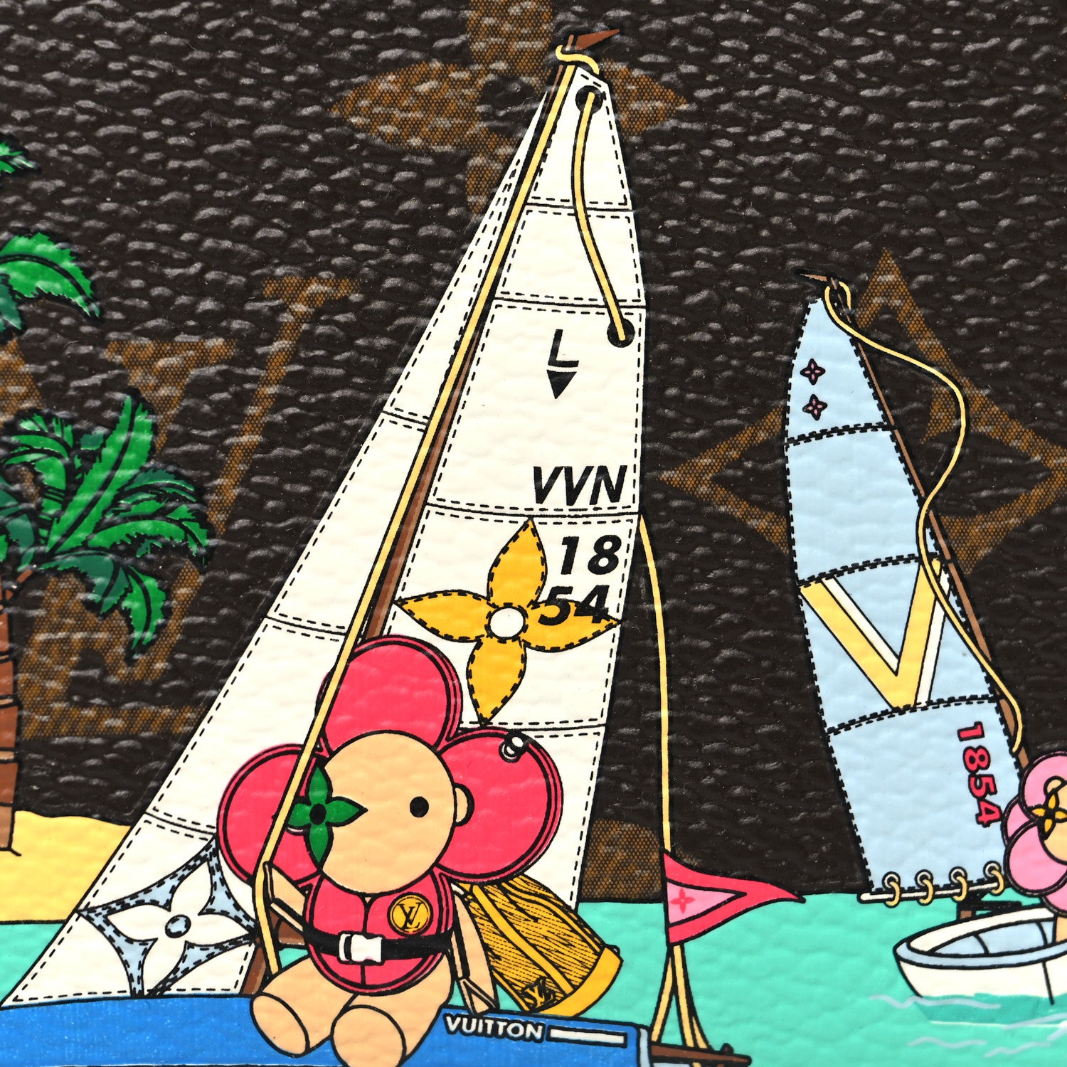 Louis Vuitton Monogram 2023 Christmas Animation Sailing Vivienne Key Pouch Dragonfruit Pink 7 of 8