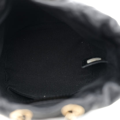 Chanel Lambskin Quilted Pearl Mini About Pearls Drawstring Bag Black 5 of 11