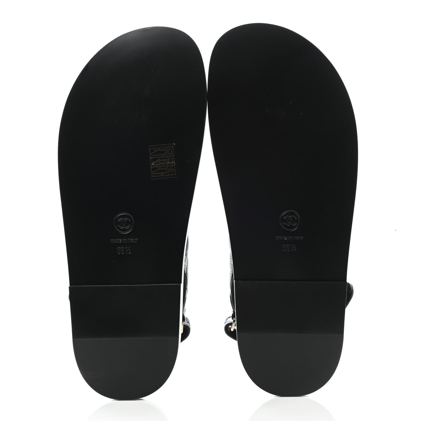 Grained Calfskin Velcro Dad Sandals 38.5 Black