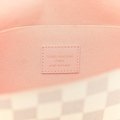 Louis Vuitton Damier Azur Calfskin Pochette Felicie Eau De Rose 7 of 12