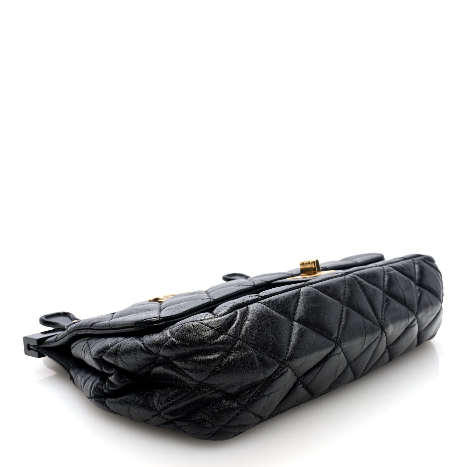 Chanel Aged Calfskin Quilted 2.55 Reissue 225 Hanger Flap Black 4 of 10