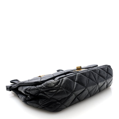Chanel Aged Calfskin Quilted 2.55 Reissue 225 Hanger Flap Black 4 of 10
