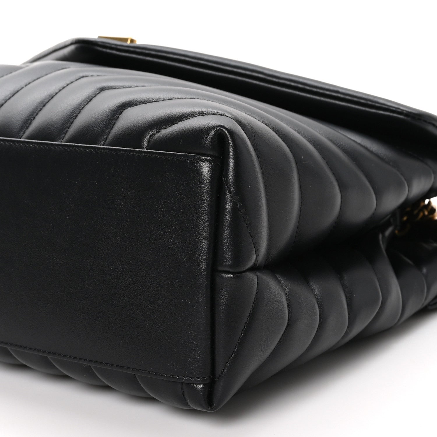 Saint Laurent SAINT LAURENT Calfskin Y Quilted Monogram Medium Loulou Chain Satchel Black 11 of 11