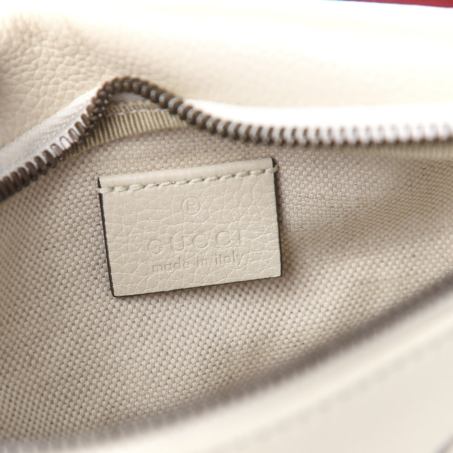 Grained Calfskin Small Logo Belt Bag White