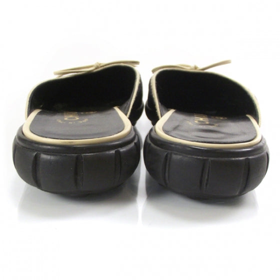 Chanel Leather Denim Slides 8 3 of 7