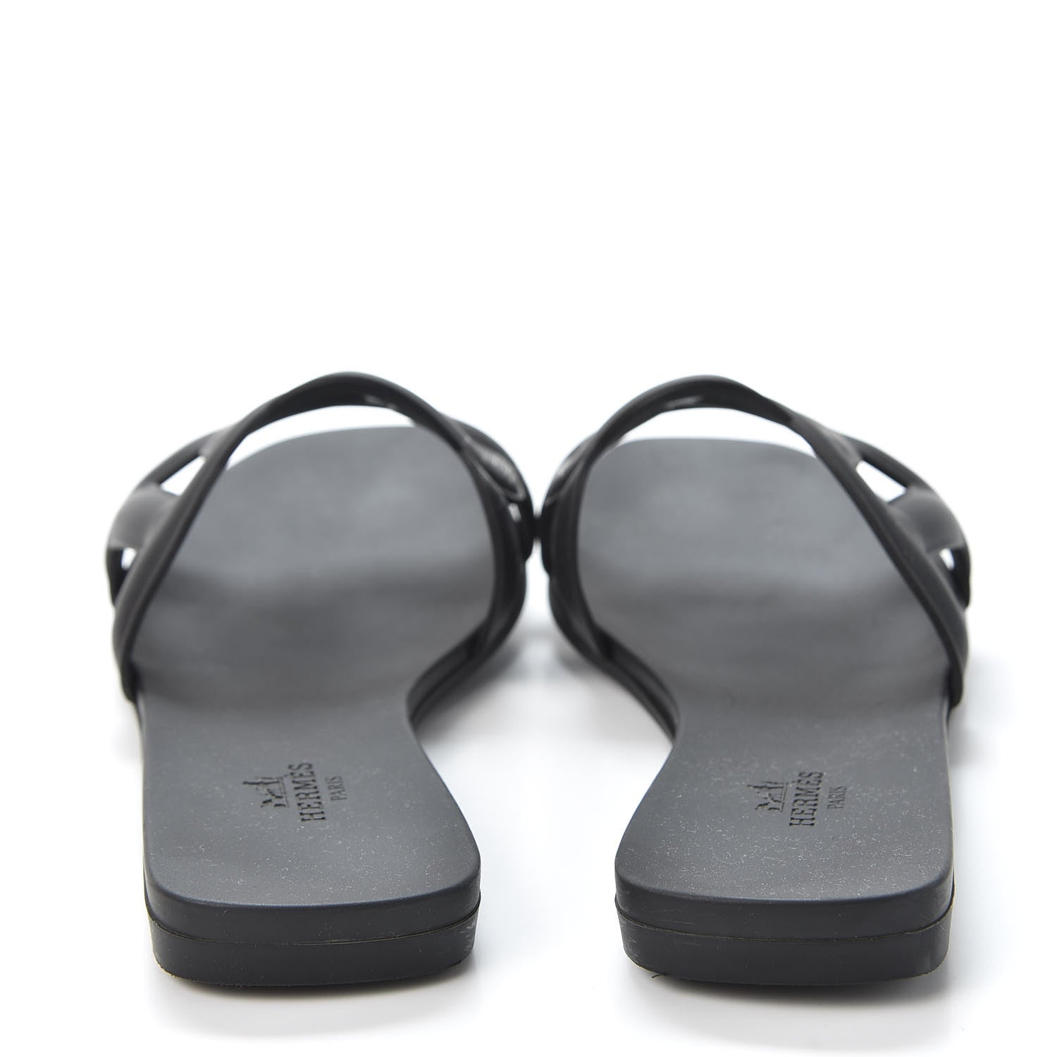 Hermes Rubber Aloha Sandals 36 Black 6 of 10