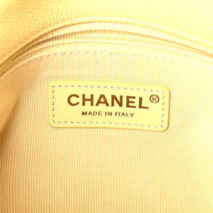 Chanel Shiny Caviar Quilted Small Chain Melody Flap Yellow 6 of 10