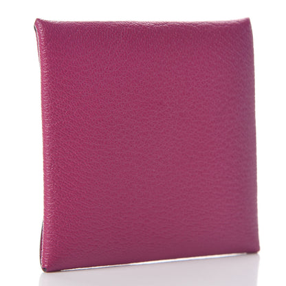 Hermes Chevre Mysore Bastia Coin Purse Rose Pourpre 3 of 8