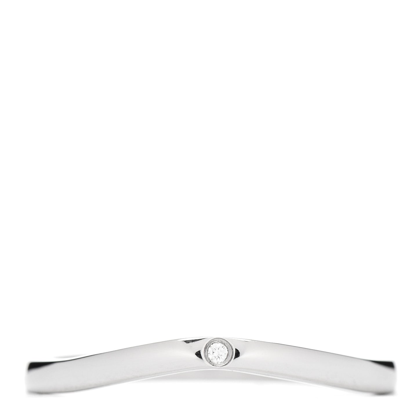 Platinum 3 Diamond Ballerine Wedding Band Ring 59 8.75