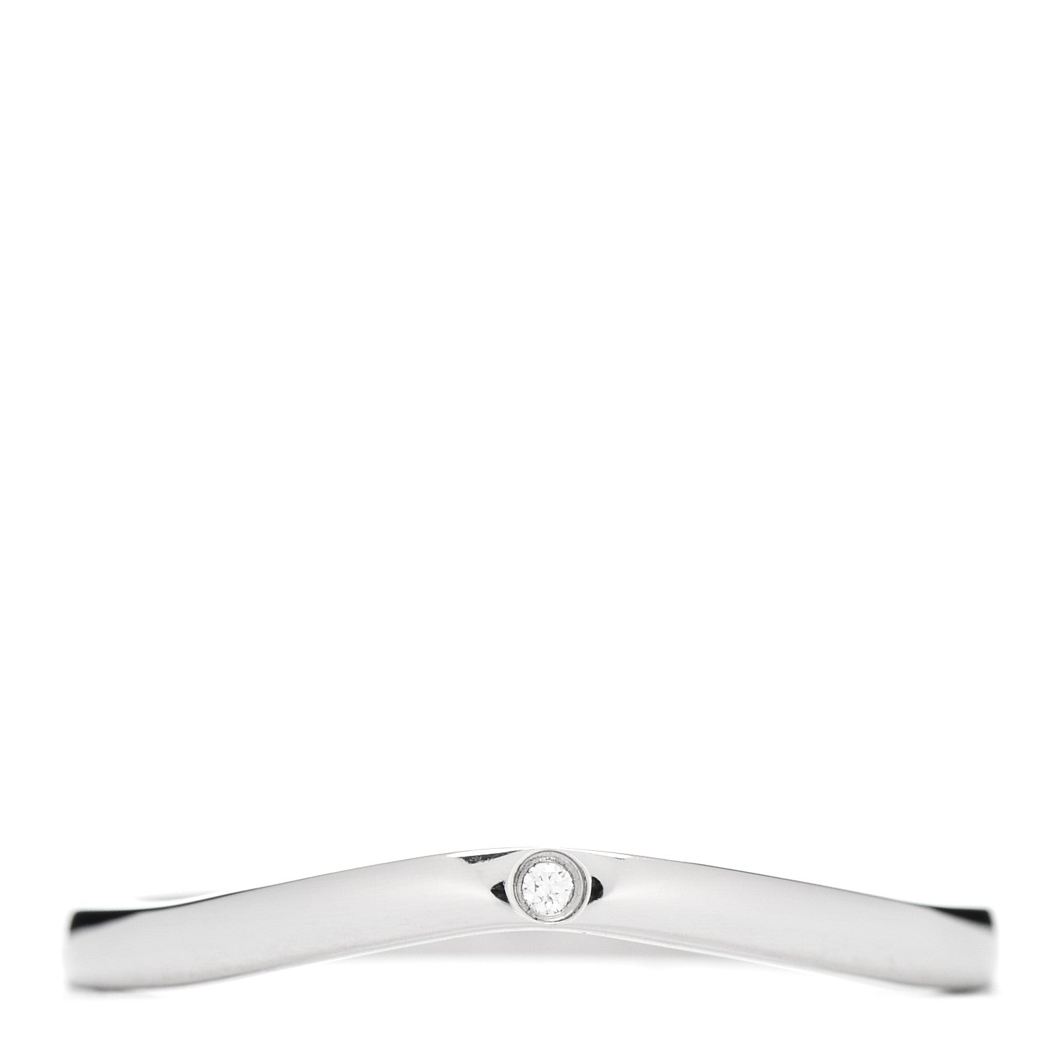 Cartier Platinum 3 Diamond Ballerine Wedding Band Ring 59 8.75 3 of 4