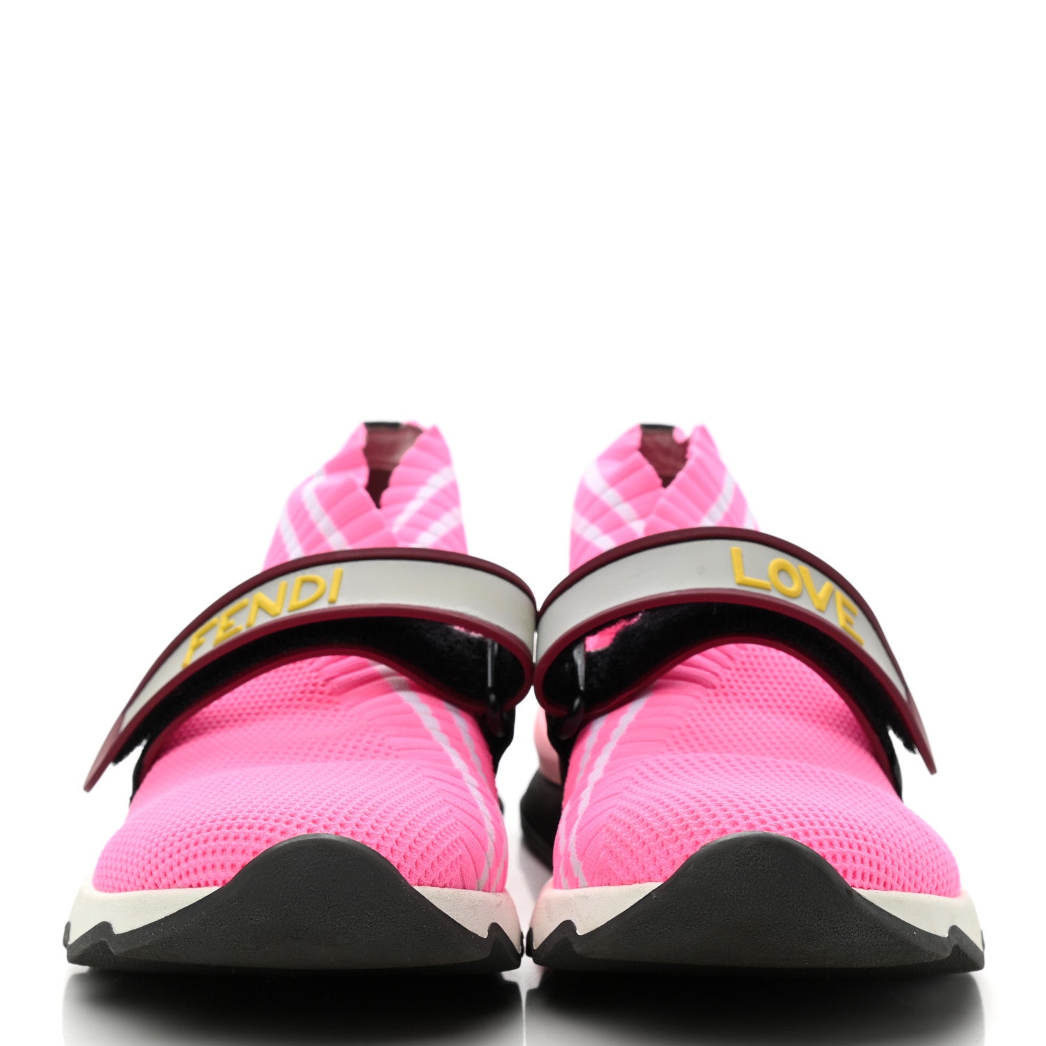 Fendi Stretch Yarn Stiff Band Rockoko Sneakers 37 Pink 2 of 7