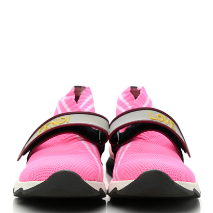 Fendi Stretch Yarn Stiff Band Rockoko Sneakers 37 Pink 2 of 7