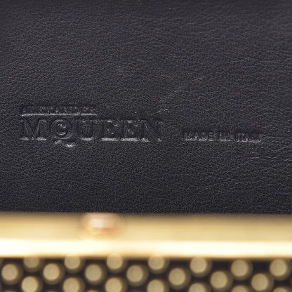 Alexander McQueen Suede Studded Skull Box Clutch Black 6 of 9