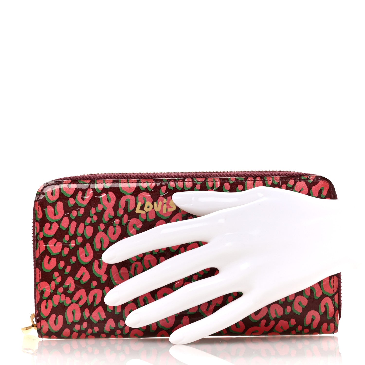 Louis Vuitton Vernis Leopard Zippy Wallet Rouge Fauviste 2 of 9