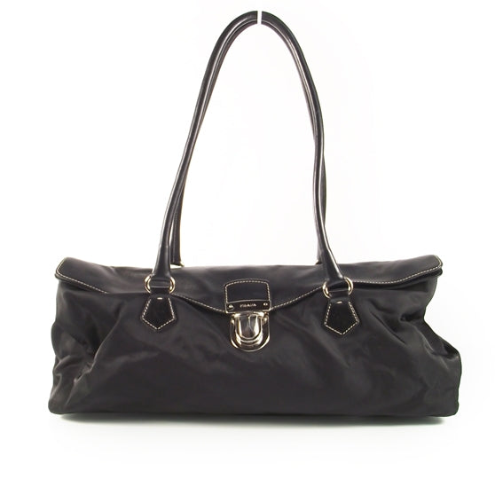 Prada Tessuto Nylon Leather Easy Shoulder Bag 1 of 12