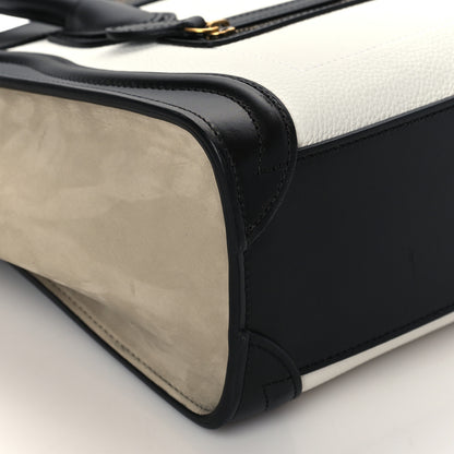 Celine Baby Grained Calfskin Nubuck Nano Tri-Color Luggage White Light Taupe 9 of 10
