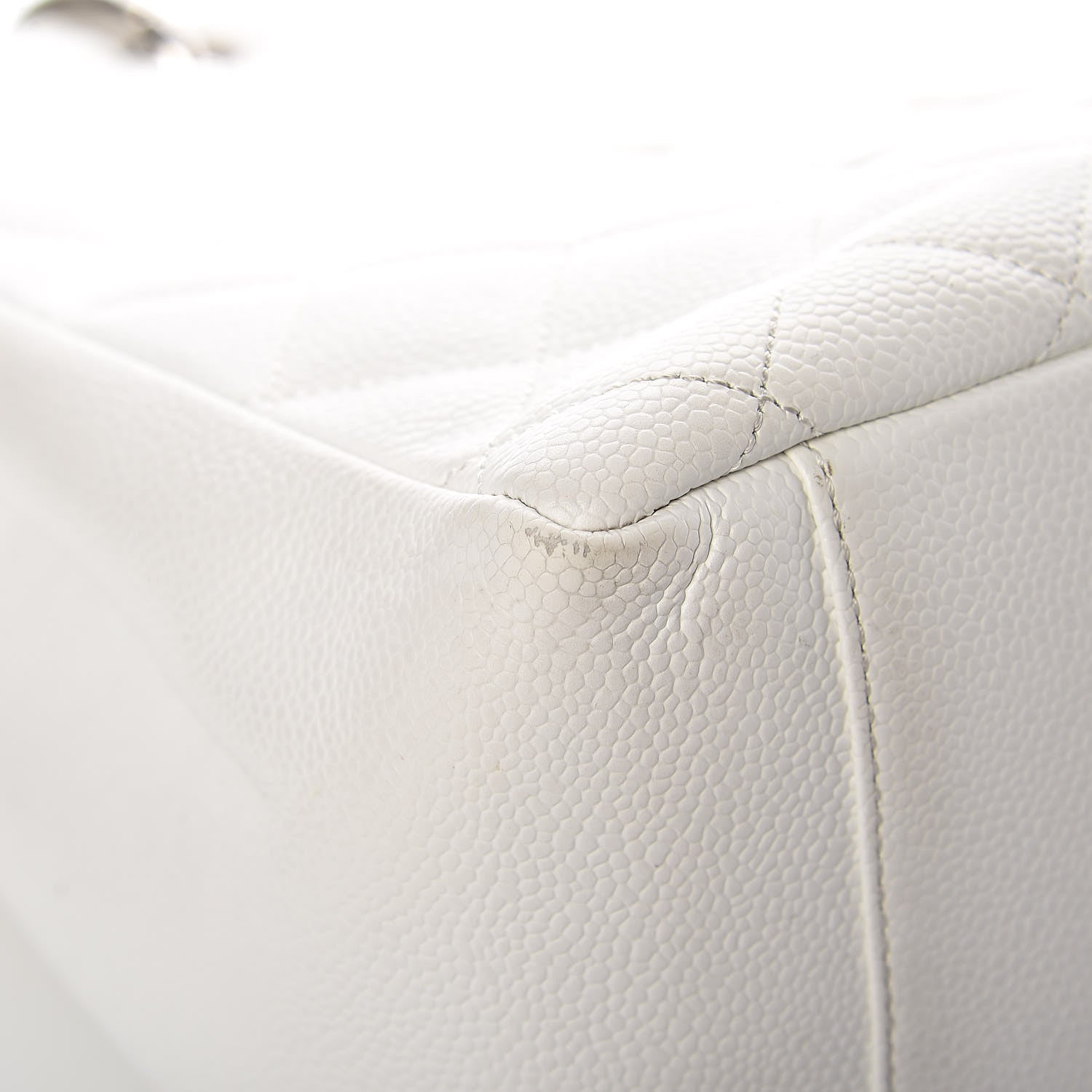 Chanel Caviar Quilted Grand Shopping Tote GST White 16 of 27