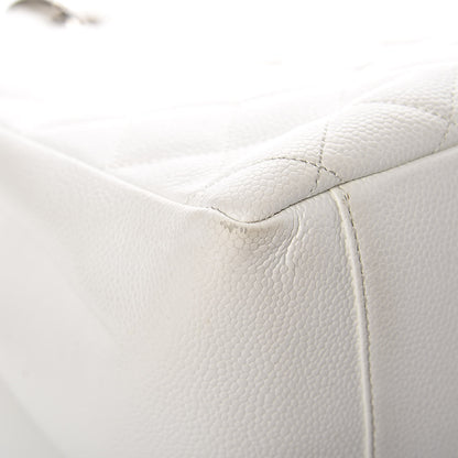 Chanel Caviar Quilted Grand Shopping Tote GST White 16 of 27