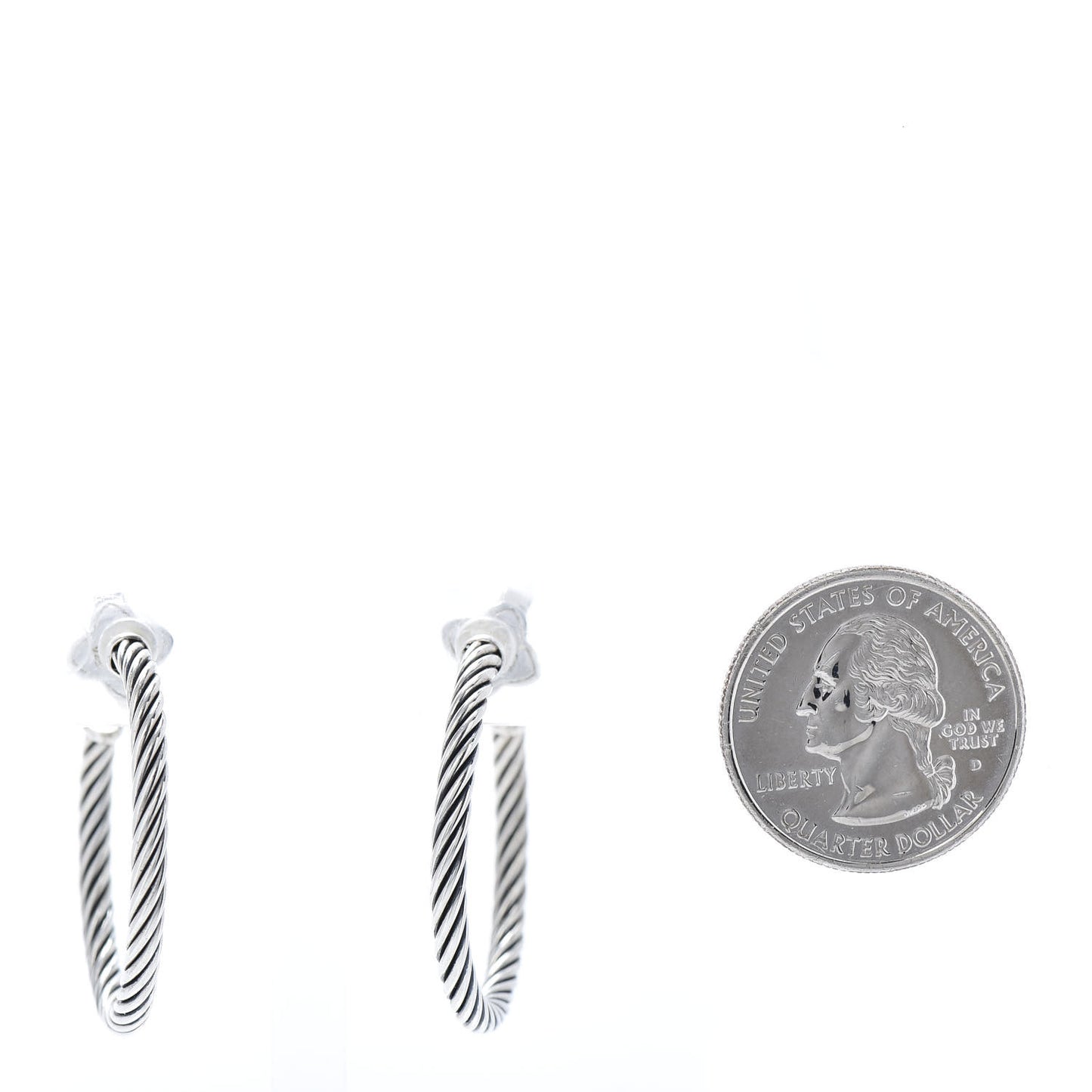 Sterling Silver Small Cable Classics Hoop Earrings