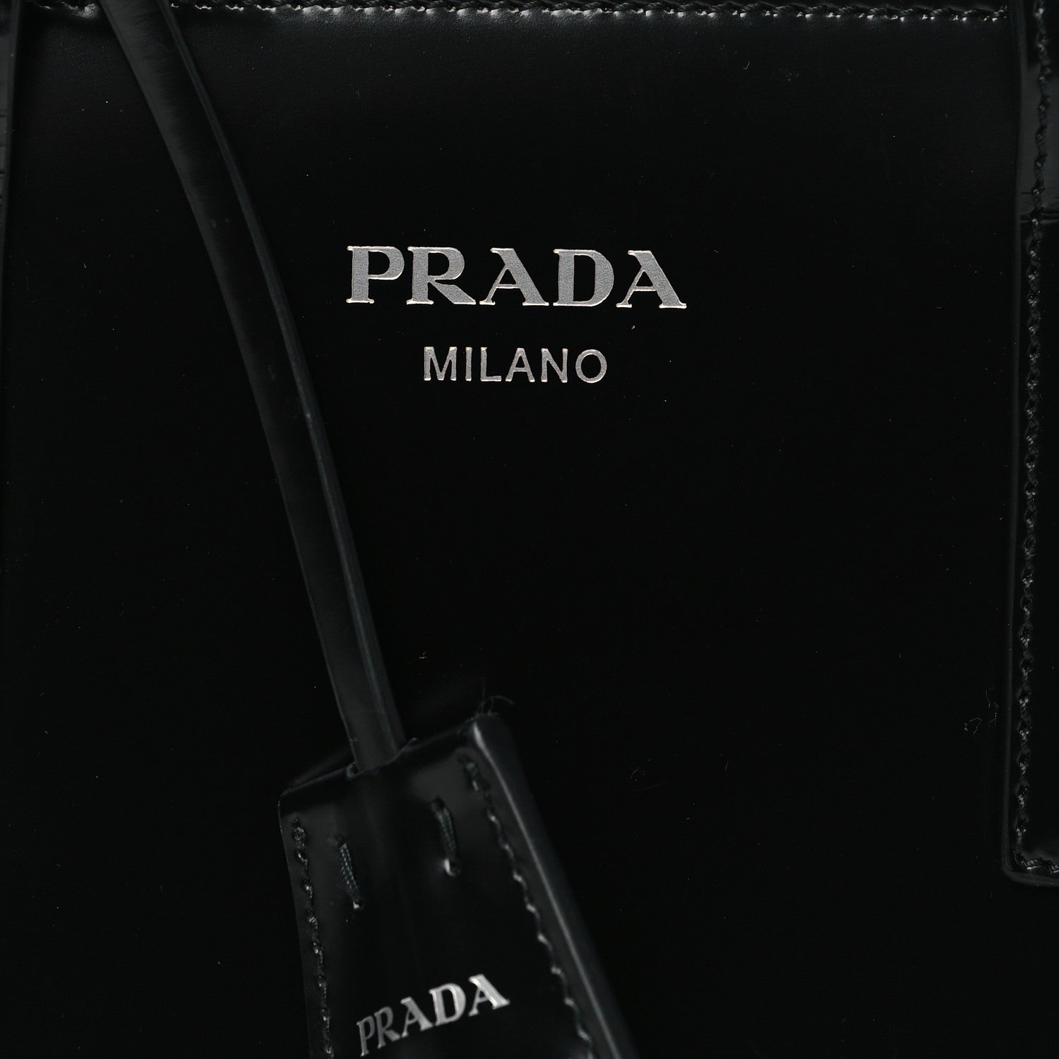 Prada Spazzolato Mini Re-Edition 1995 Double Handle Handbag Black 8 of 10