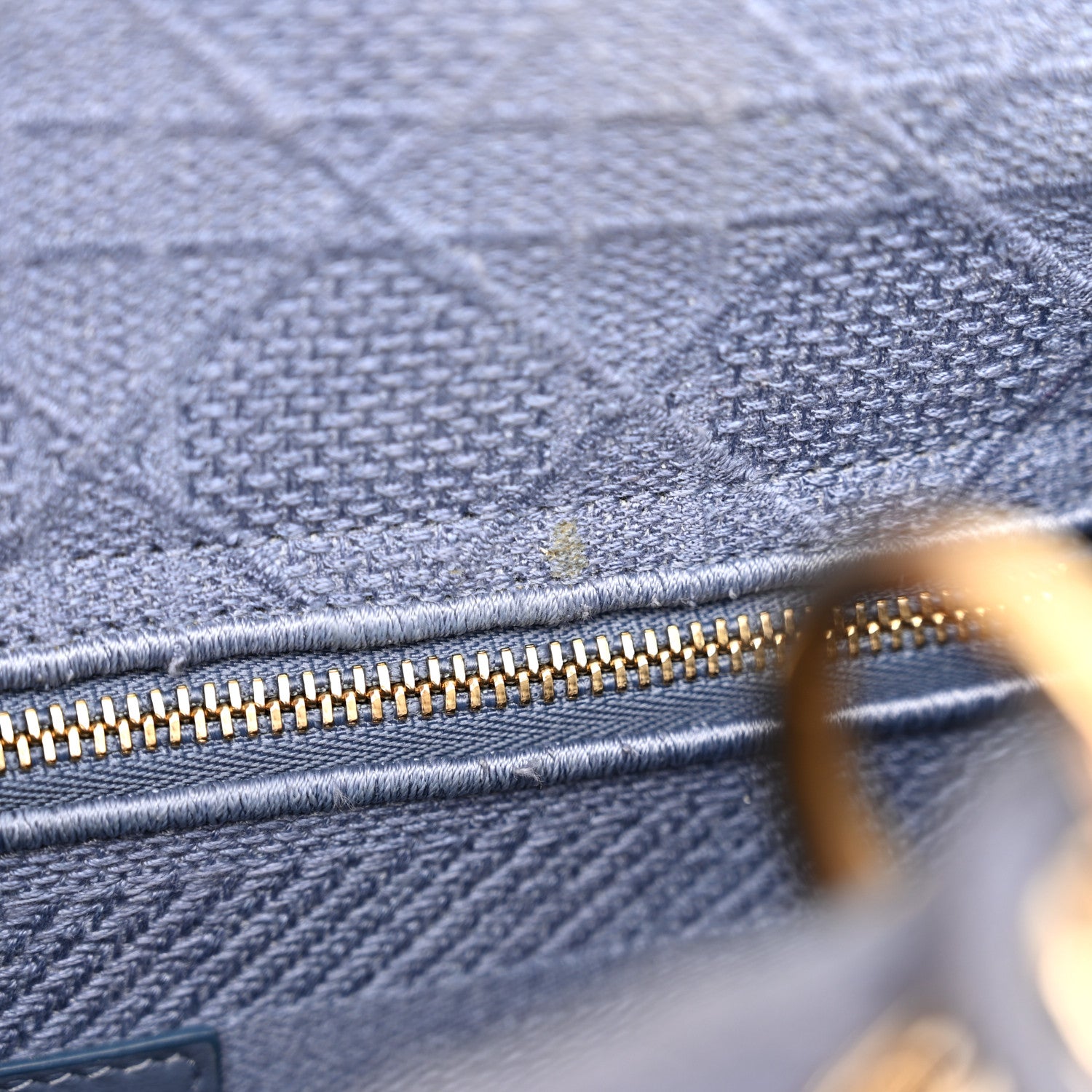 Christian Dior Canvas Embroidered Cannage Medium Lady D-Lite Blue 12 of 12