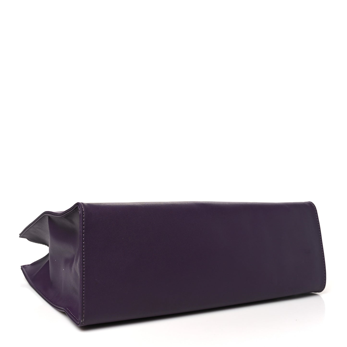 Vegan Leather Medium Shopping Bag Eggplant