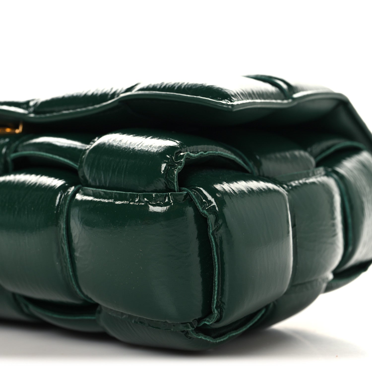 Bottega Veneta Textured Deerskin Maxi Intrecciato Padded Cassette Crossbody Bag Raintree 8 of 8