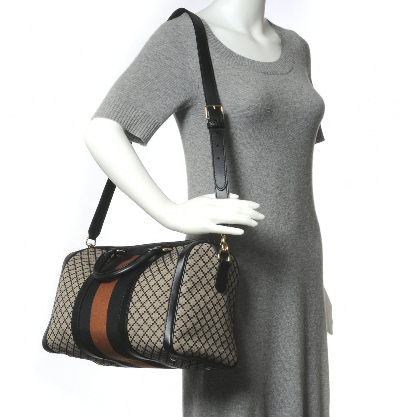 Diamante Vintage Web Medium Boston Black