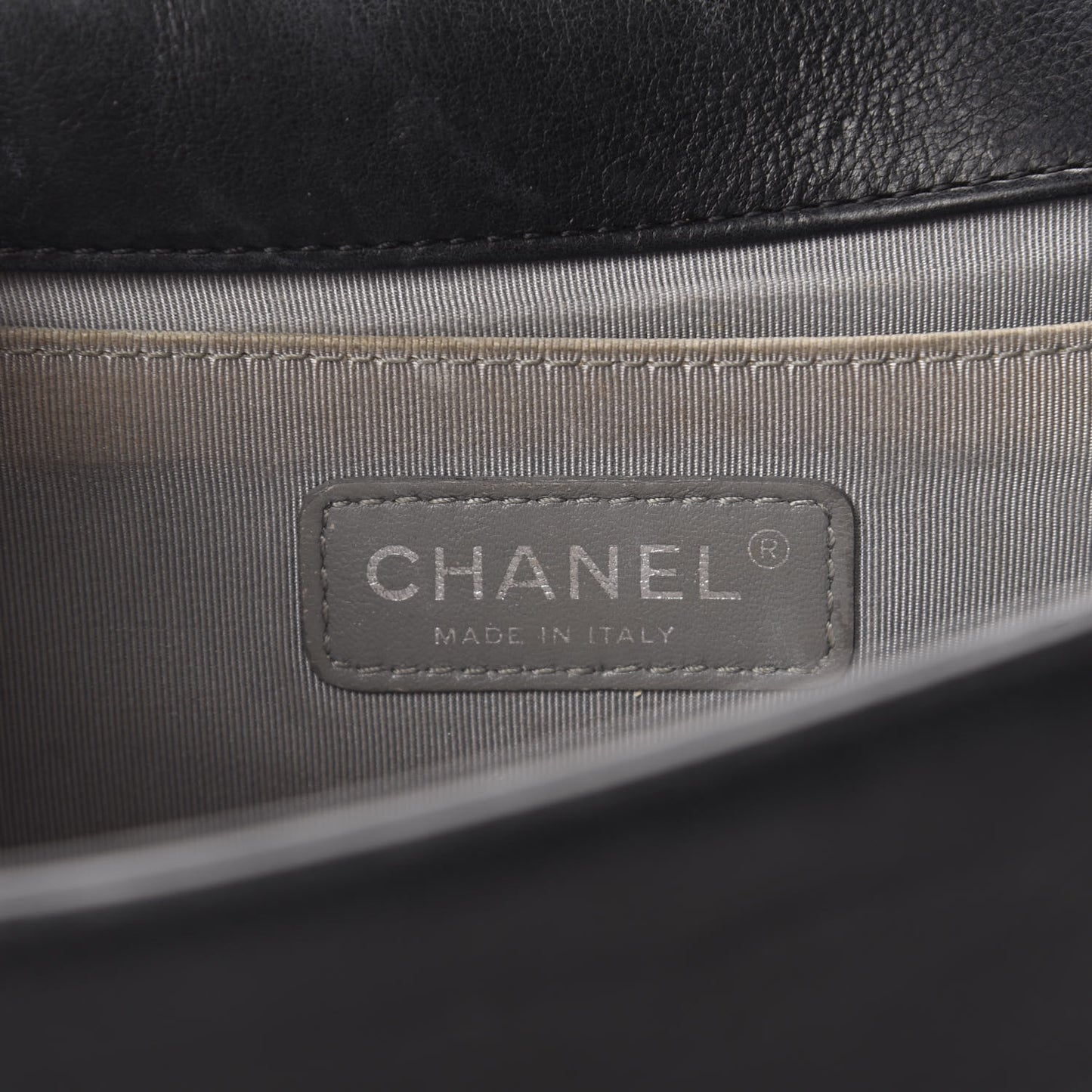 Calfskin Double Stitch Medium Boy Flap Black