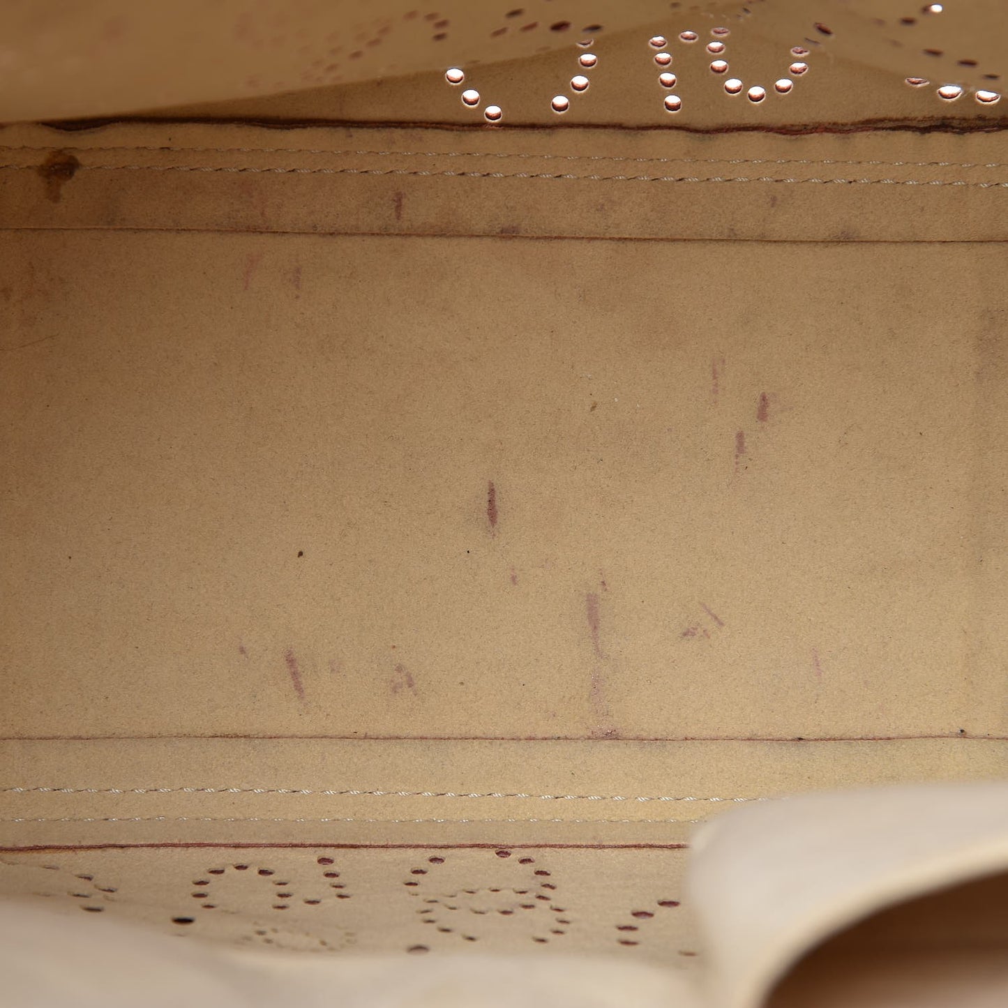 Patent Perforated CC No 5 Tote Coral